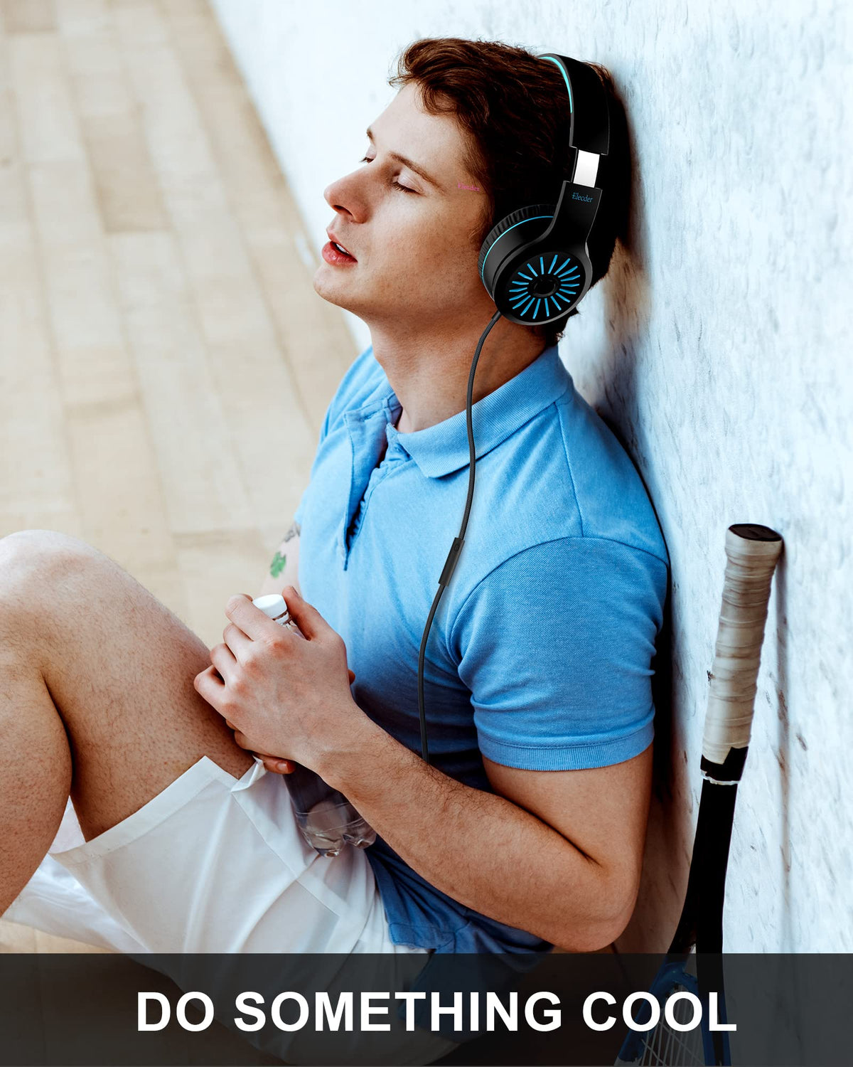 ELECDER i45 headphones with no tangles cord staying neat