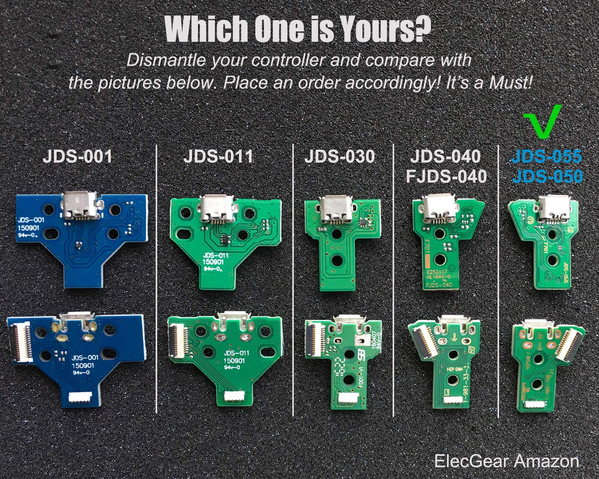 ElecGear JDS-055 close-up of Micro-USB socket and 12-pin flex cable, precise fit benefit
