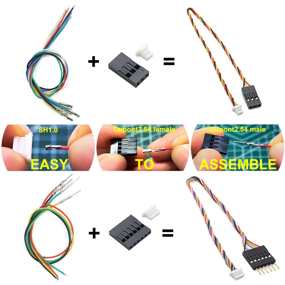 Elechawk SH1.0 connectors in 2P–9P sets enable flexible harness creation.