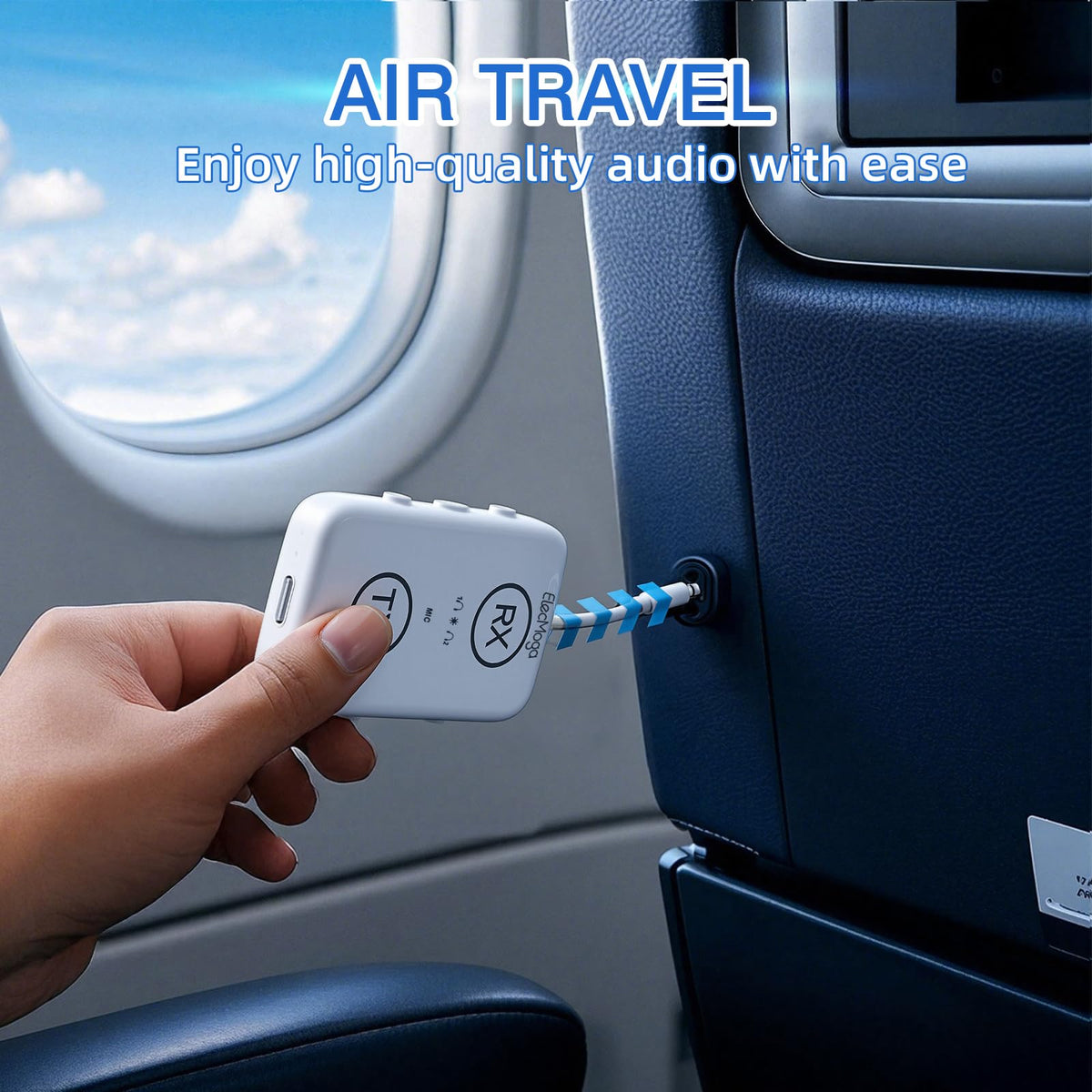 ElecMoga 2-in-1 TX/RX mode enables wireless TV and headphone use.