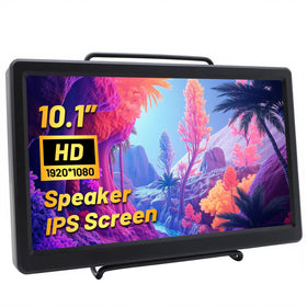 ELECROW 10.1-inch portable monitor delivers crisp FHD visuals for on-the-go use.