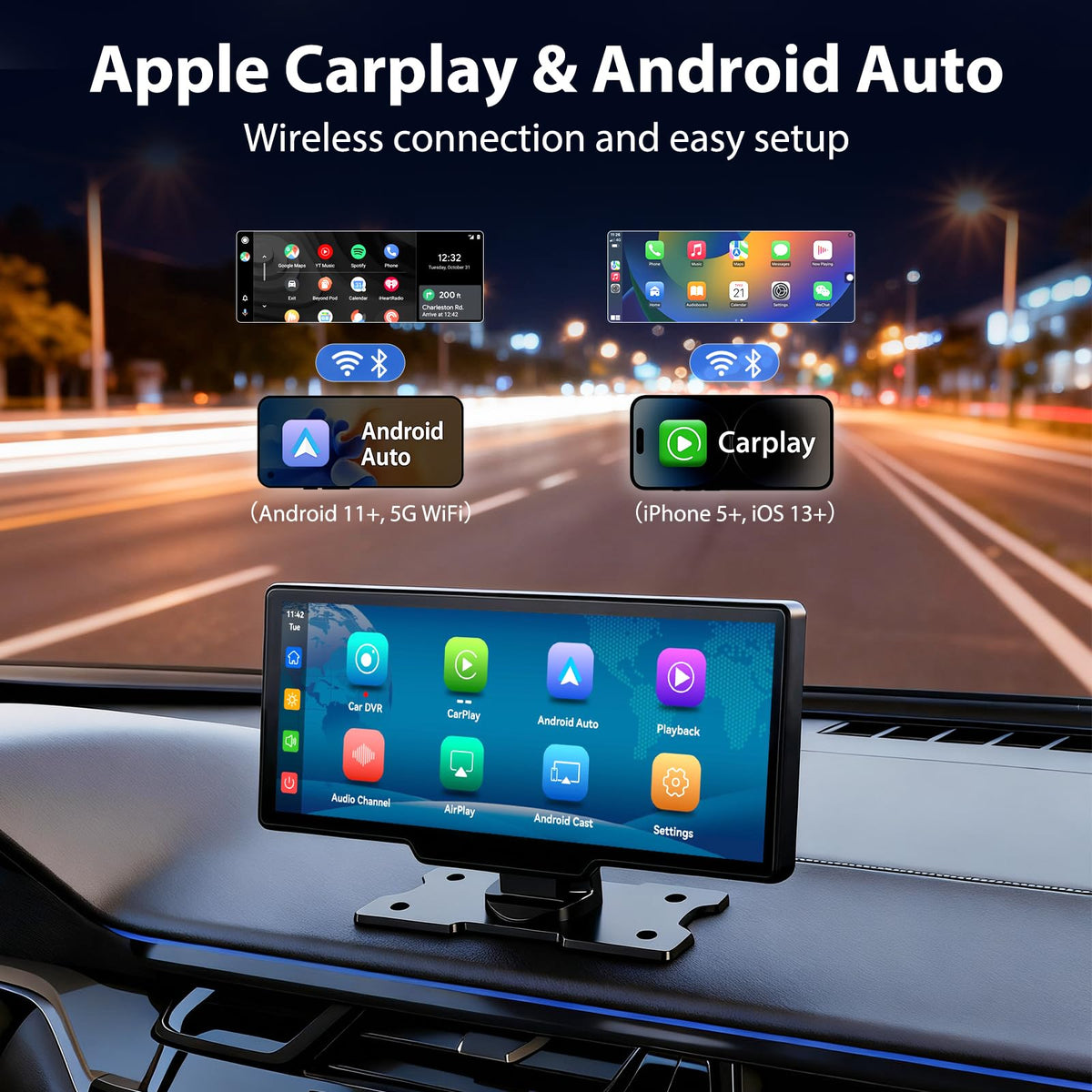 ELECROW 4K dash cam front view for day and night clarity