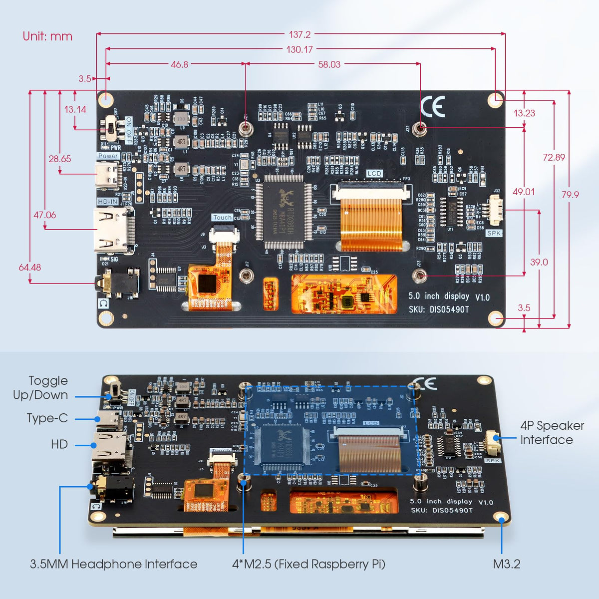 ELECROW audio jack and speaker ports showing flexible sound connectivity