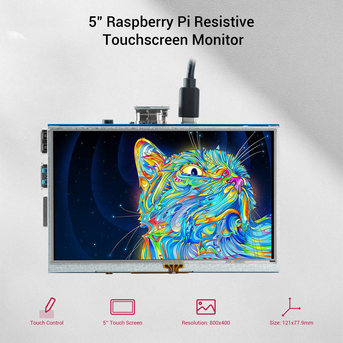 ELECROW rear ports and connectors view, helps with quick device hookups