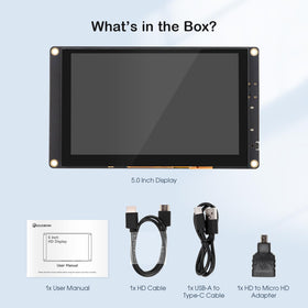 ELECROW on desk with laptop illustrating portable secondary monitor benefit