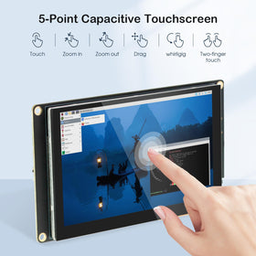ELECROW side profile showing power button and ports for convenient control