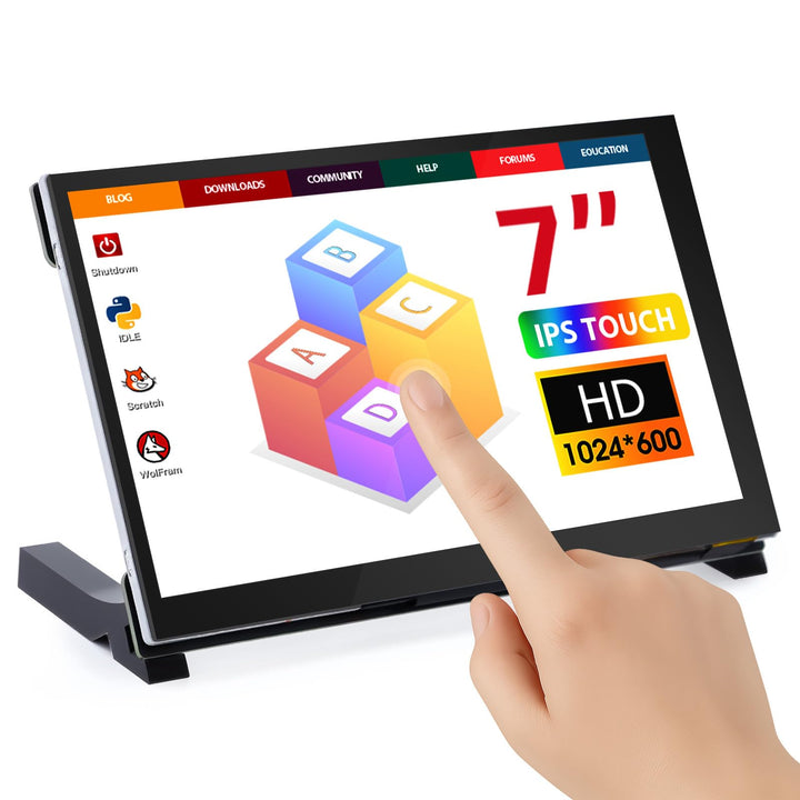 ELECROW front view showing clear 7-inch IPS display and vibrant colors benefit visibility