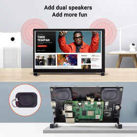 ELECROW rear view of HDMI and USB ports showing connection options and benefit: simple setup