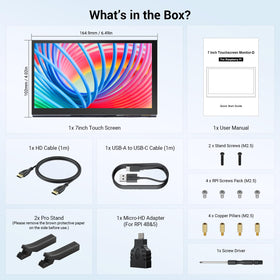 ELECROW display next to hand illustrating size and portability for maker projects