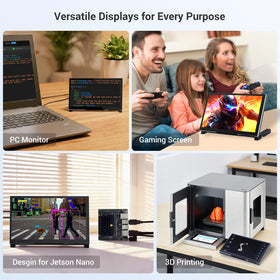 ELECROW touchscreen being tapped to demonstrate responsive multi-touch control benefit