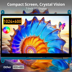 ELECROW display hooked to game console illustrating small HDMI monitor use