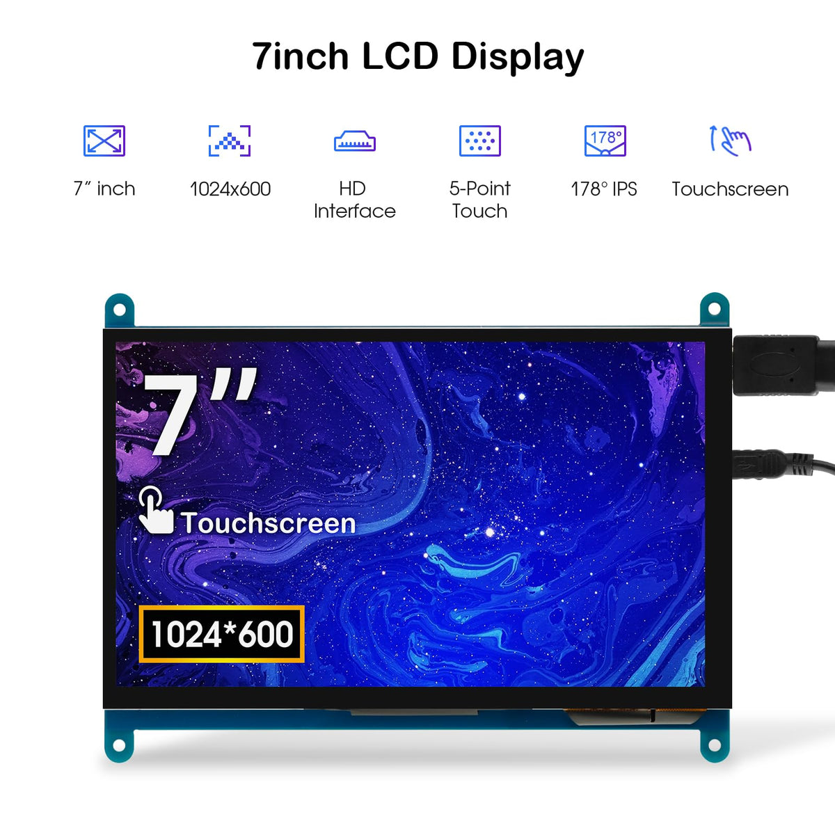 ELECROW side profile highlighting slim bezel-free design and compactness