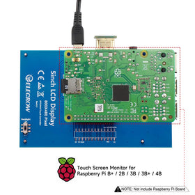 ELECROW screen mounted on Raspberry Pi project, simplifies maker integration