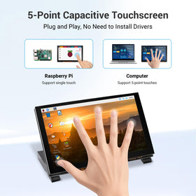 ELECROW close-up of IPS panel texture highlighting vivid color reproduction