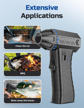 Elecshion rechargeable portable blower for home and outdoor tasks.
