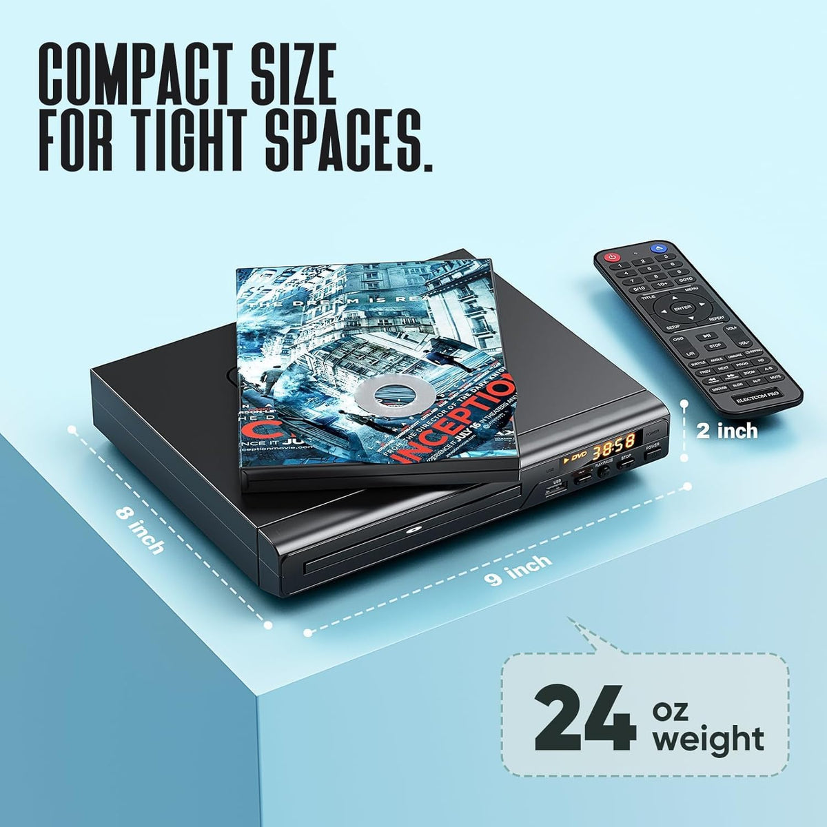 ELECTCOM PRO disc tray open showing smooth loading, reliable disc handling