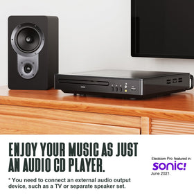 Electcom Pro supports many formats like DVD and CD for flexible playback.