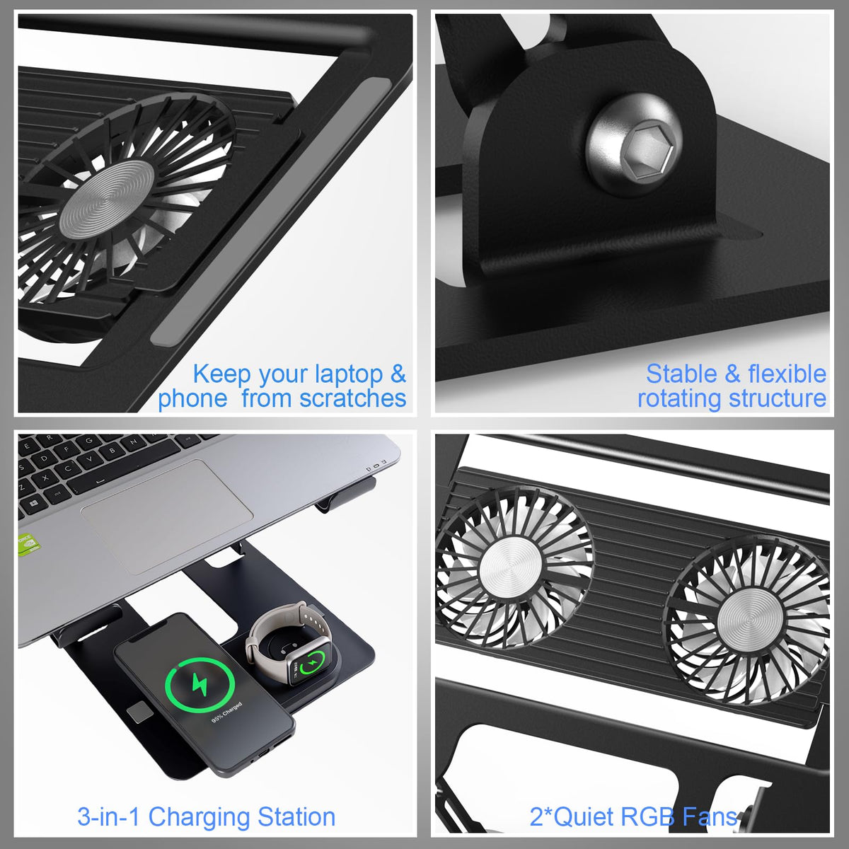 Electmagic adjustable angle demo showing ergonomic posture benefit