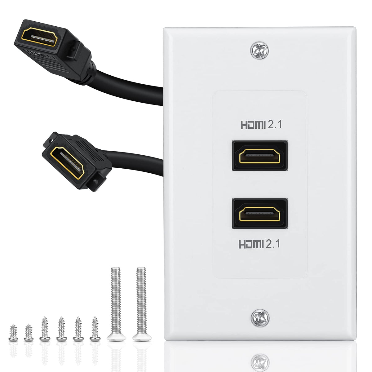 ELECTOP front view of wall plate showing clean HDMI outlet and tidy finish