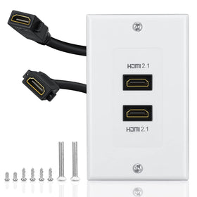 ELECTOP front view of wall plate showing clean HDMI outlet and tidy finish