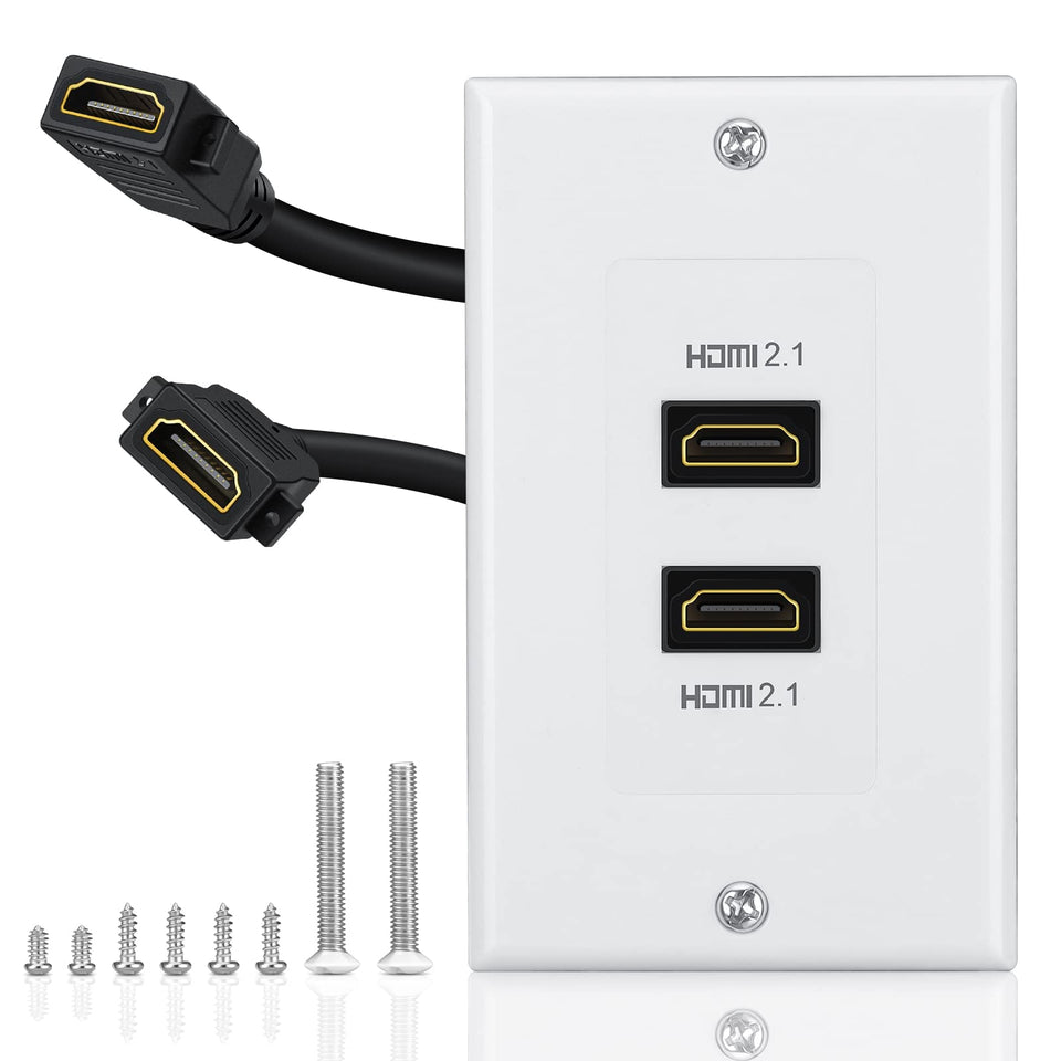 ELECTOP front view of wall plate showing clean HDMI outlet and tidy finish