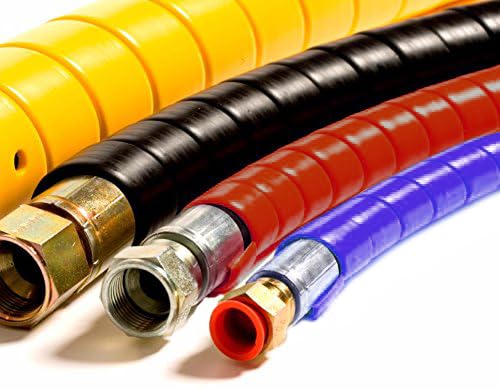 Electriduct installed on hydraulic hoses demonstrating organized protection in use
