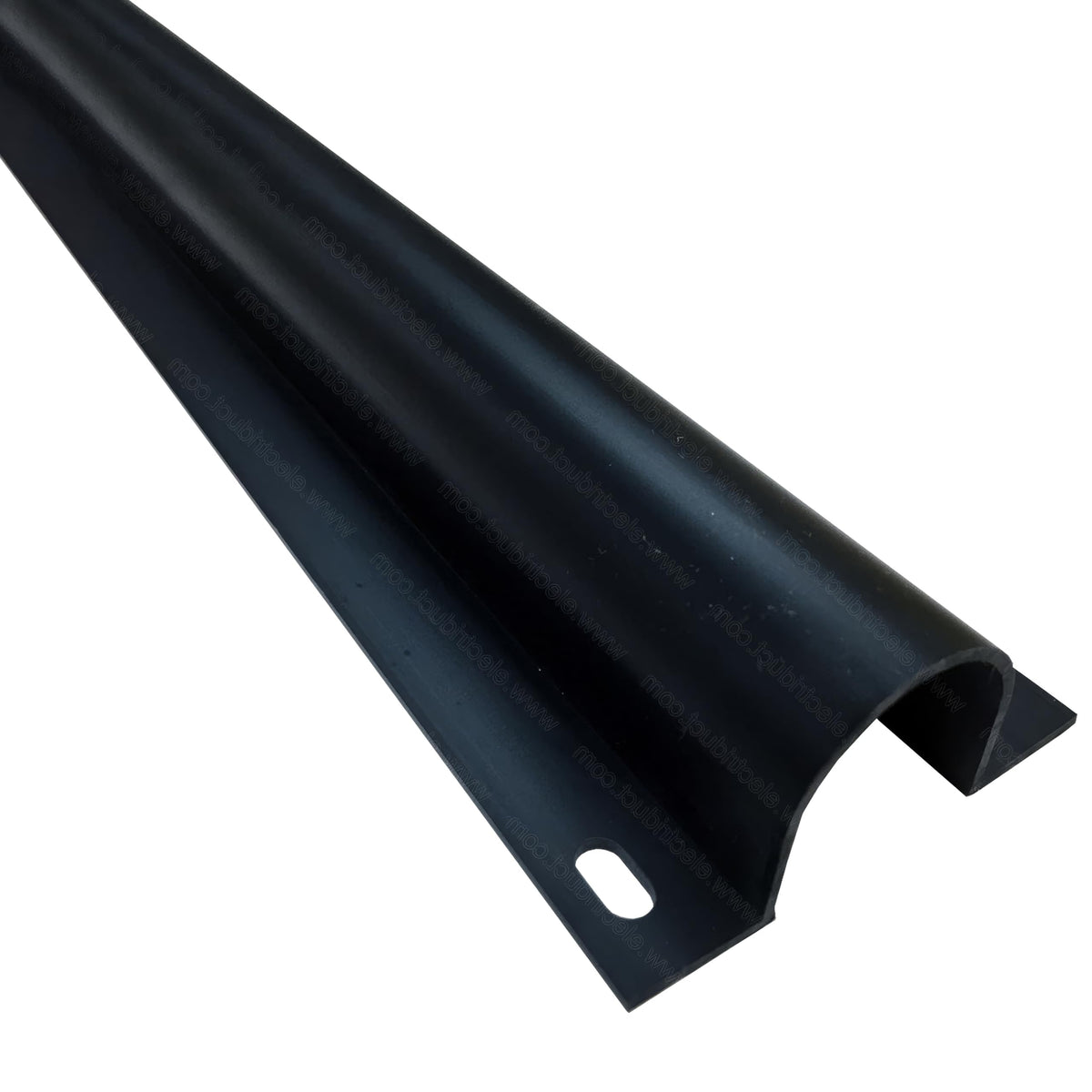 Electriduct 3-inch plastic flanged wire guard in black for organized cable routing