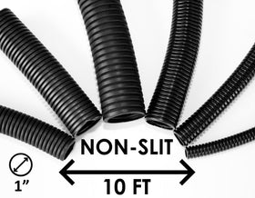 Electriduct close-up of corrugated polyethylene texture demonstrating flexibility and abrasion resistance