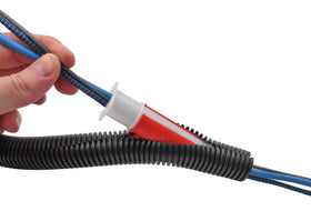Electriduct CM08 straightens and guides cables into sleeves for reliable feeding.