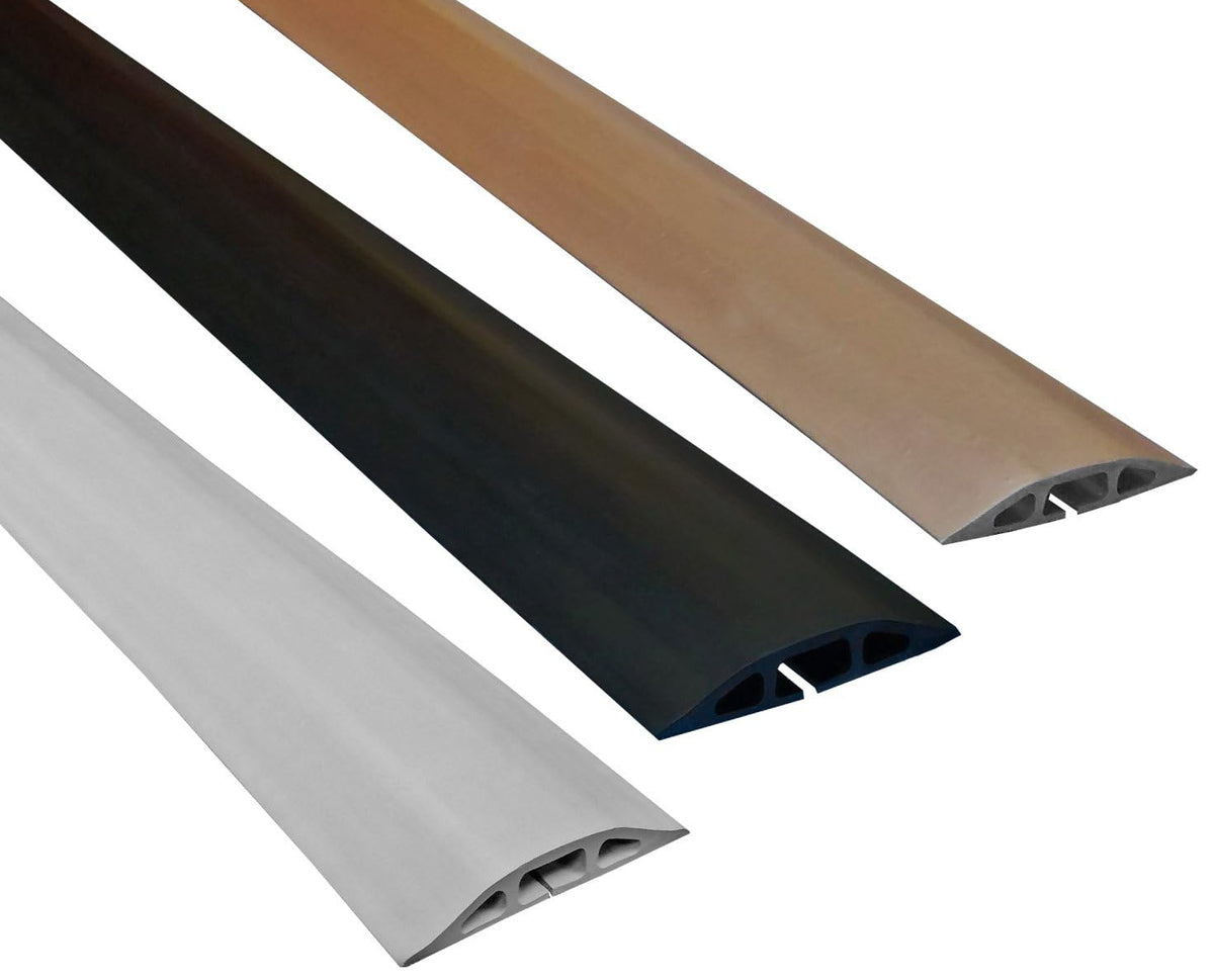 Electriduct D-2 15ft cord cover guides cables across rooms.