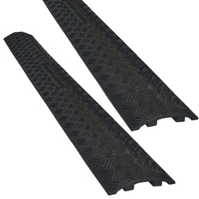 Electriduct Drop Trak small black protector installed over hoses for everyday use.