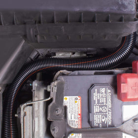 Electriduct flame-retardant loom provides safety while organizing automotive or outdoor cabling.