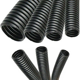 Electriduct front view of 2 inch 10 foot black conduit showing full length and diameter benefit