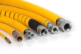 Electriduct installed on boat engine hoses showing corrosion and UV resistance