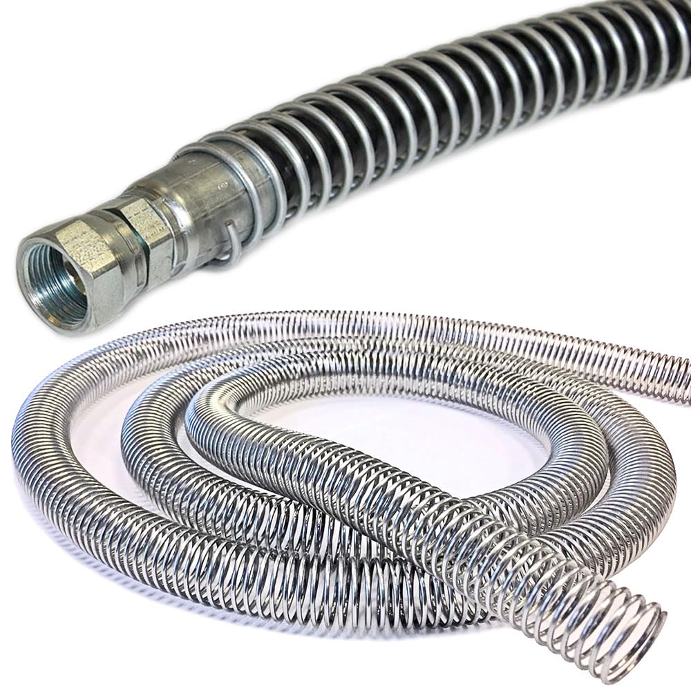 Electriduct spring guard surrounds a hose, reducing abrasion and heat buildup.