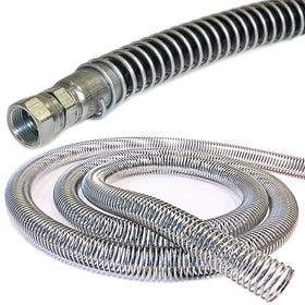 Electriduct spring guard surrounds a hose, reducing abrasion and heat buildup.