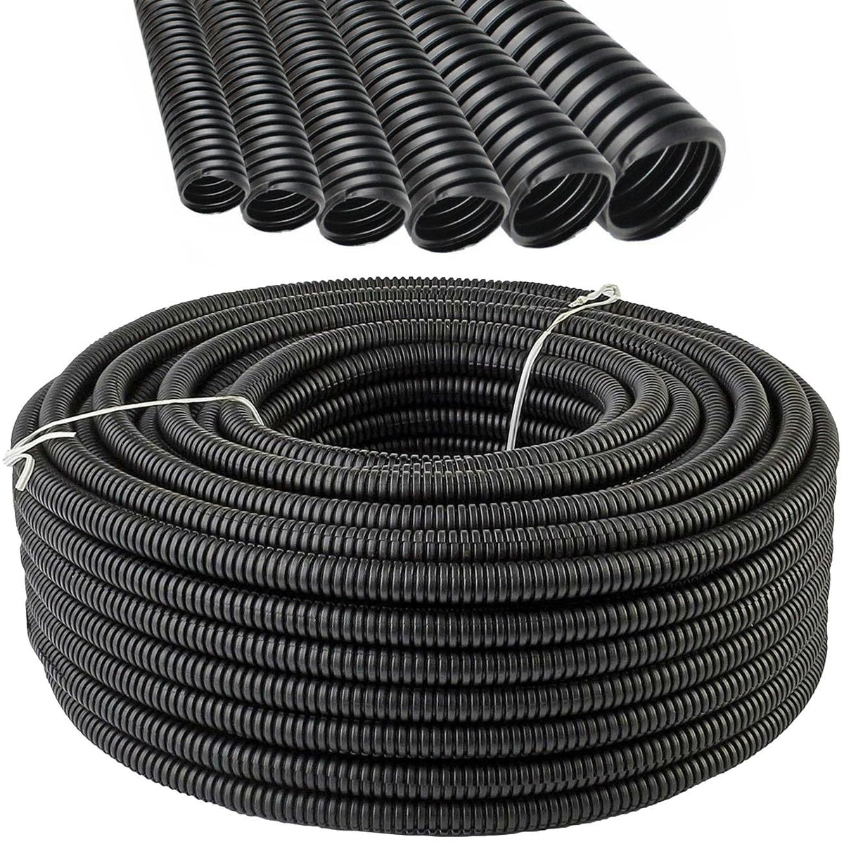 Electriduct close-up of corrugated polypropylene texture highlighting abrasion resistance benefit