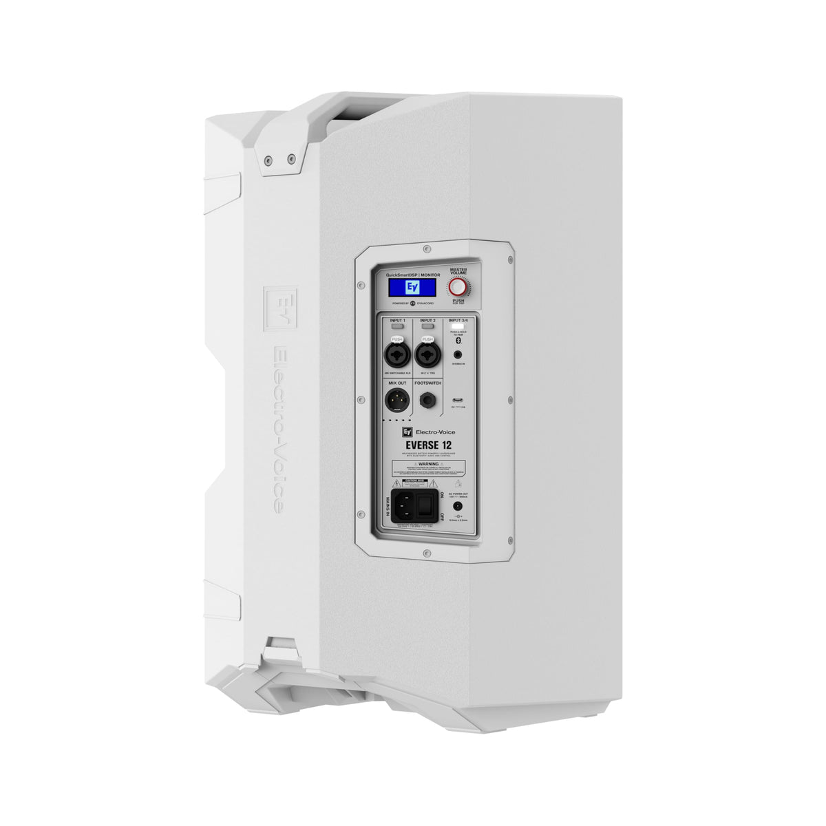 Electro-Voice Everse 12 rear panel shows inputs and controls for quick setups.