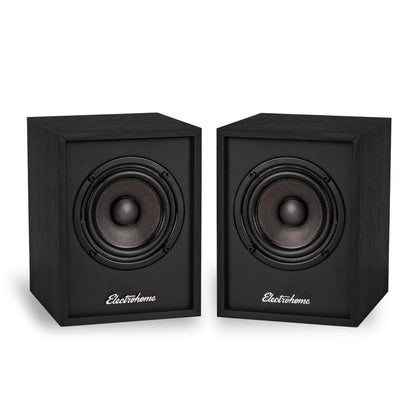 Electrohome Huntley front view showing speaker pair and warm tones