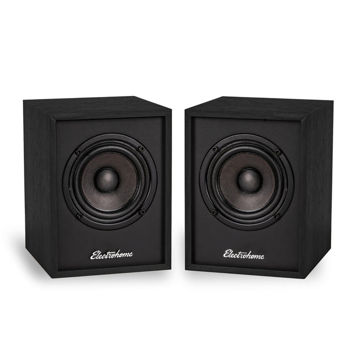 Electrohome Huntley front view showing speaker pair and warm tones