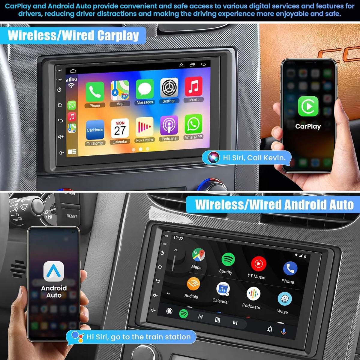 Electrosmart 4G64G steering wheel control and backup camera simplify parking.