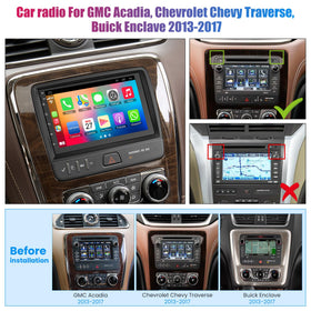 ElectroSmart 7-inch dashboard fit demonstrates seamless installation for GMC Acadia.
