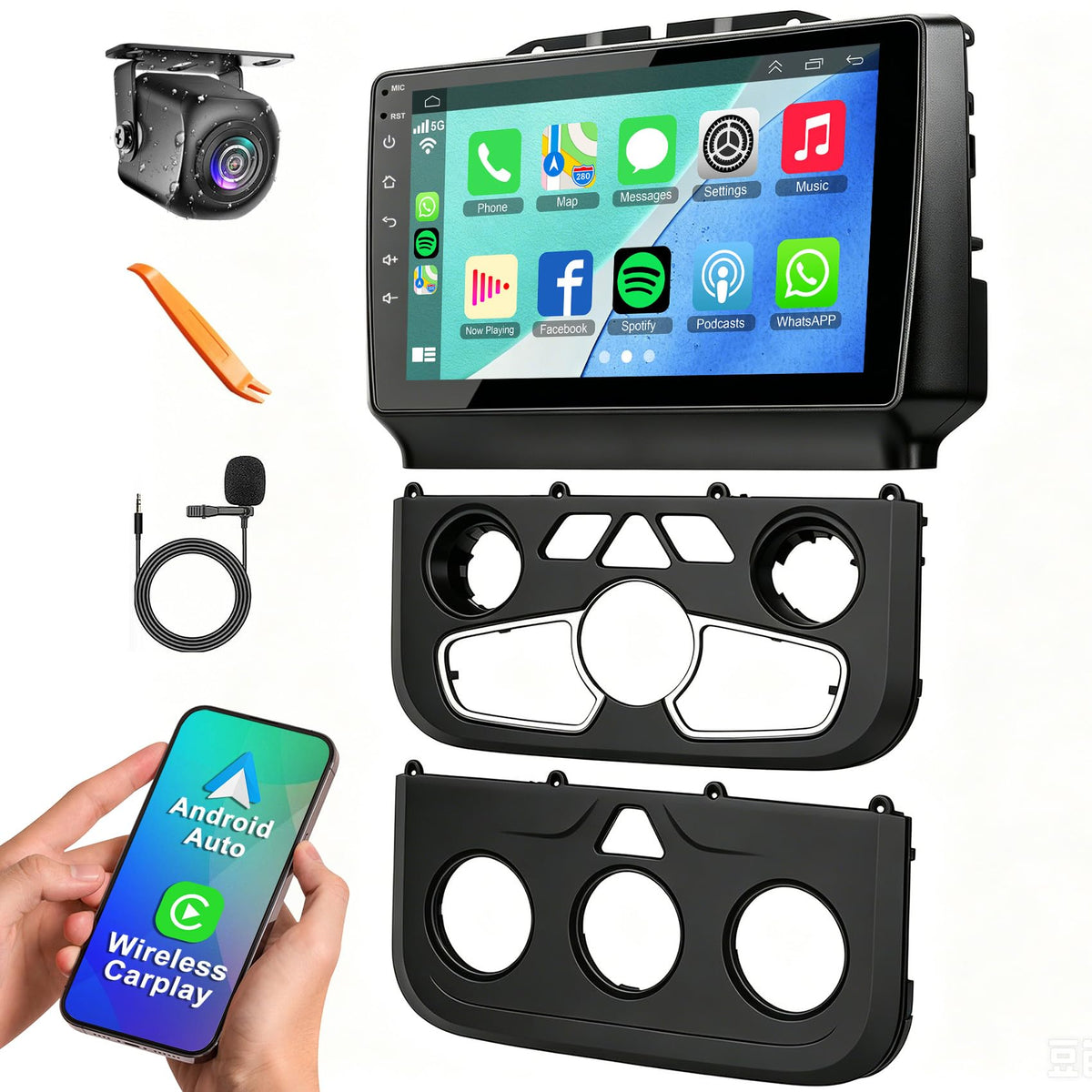 Electrosmart 9-inch IPS display front view with vibrant touch interface.
