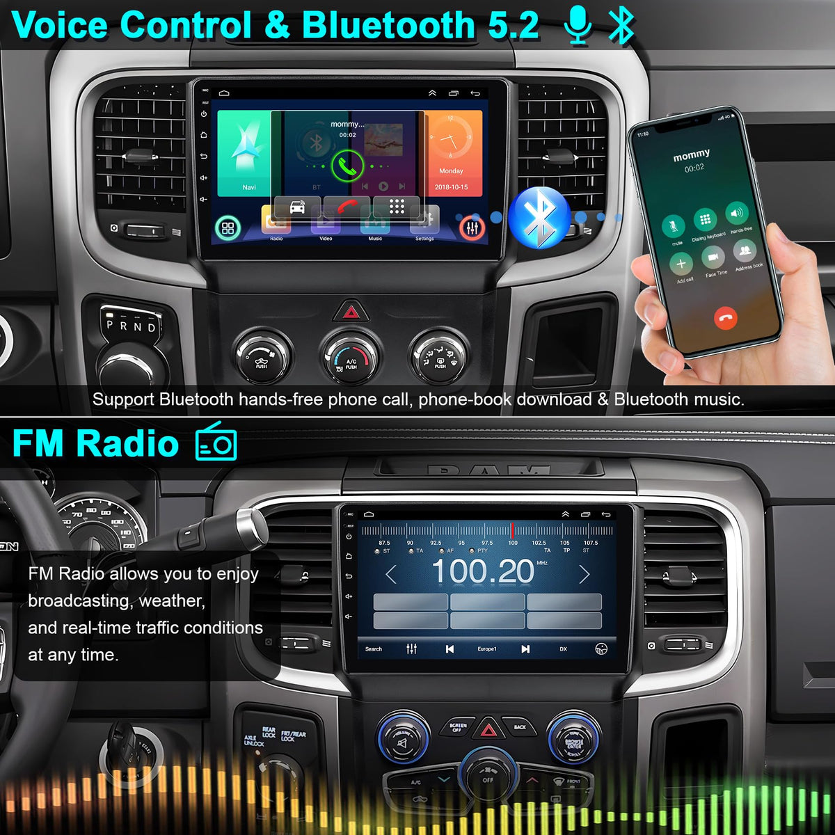 ElectroSmart backup camera night vision and parking guidelines.