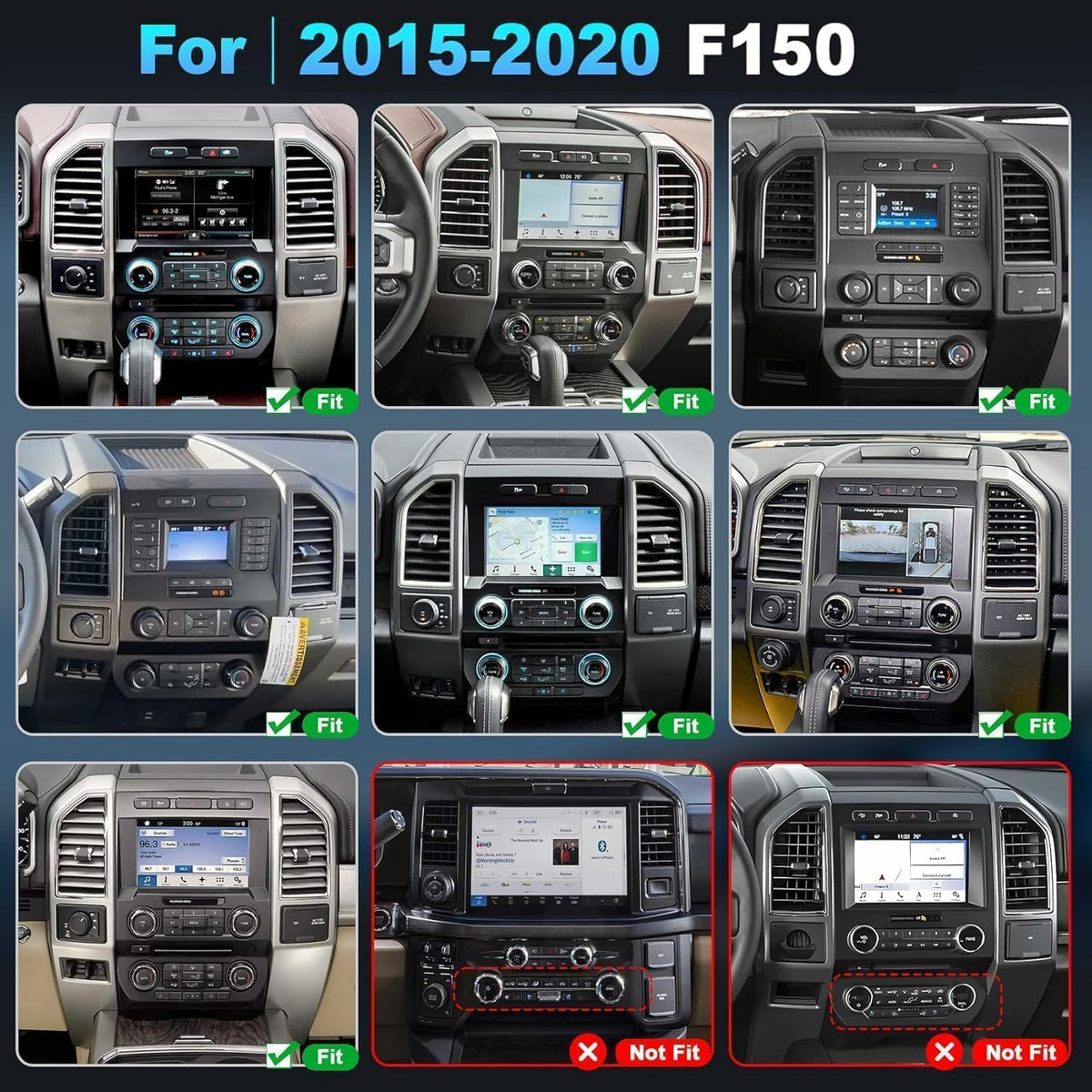Electrosmart Ford F-150 wireless CarPlay & Android Auto enable hands-free connectivity.