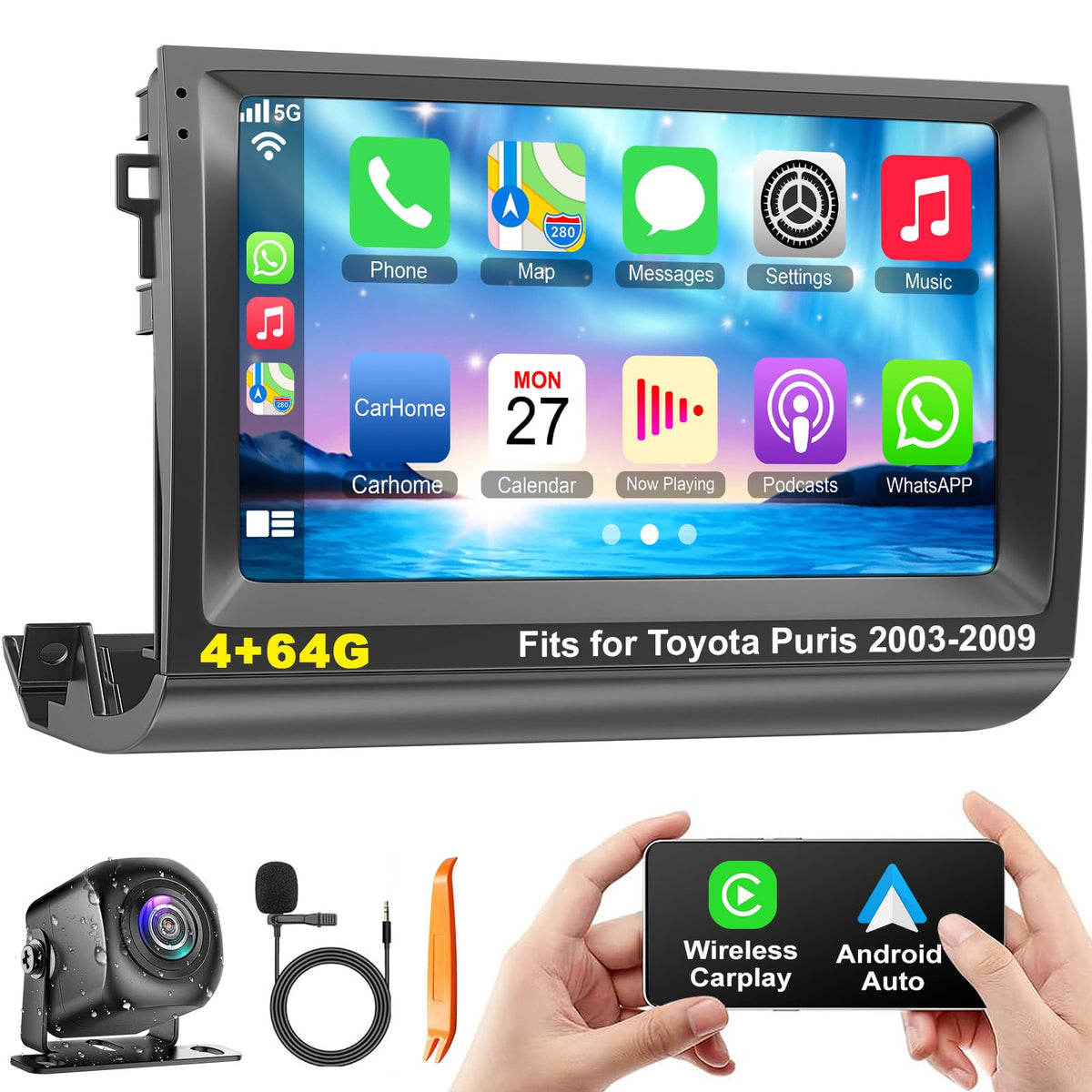 ElectroSmart Prius 9in Android screen upgrade for Prius 2003-2009.