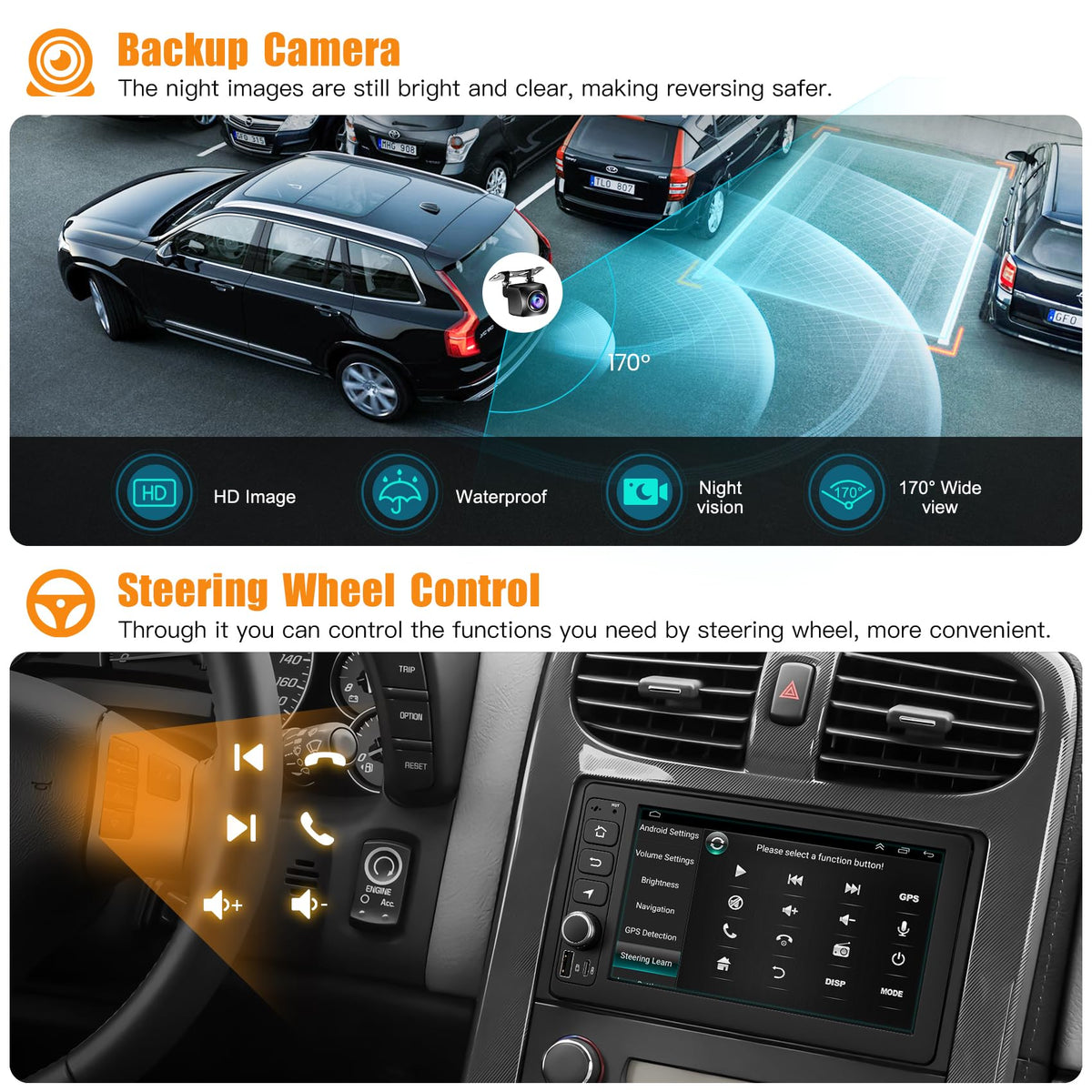 Electrosmart steering wheel control for safer audio adjustments while driving