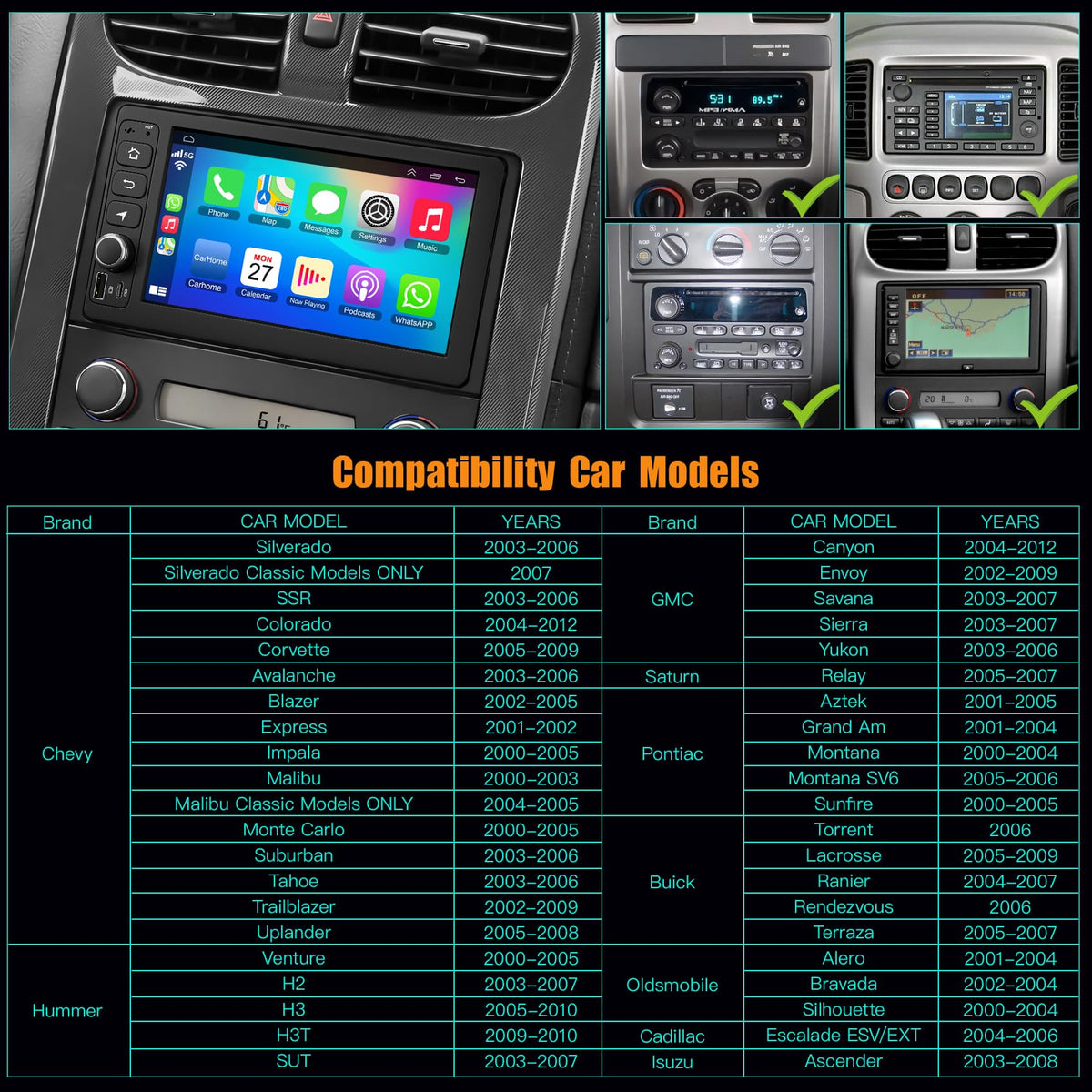 Electrosmart wireless CarPlay and Android Auto for hands-free use on the road