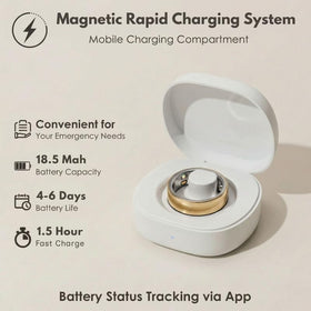 ELENVA Smart Ring magnetic charger in use for quick charging