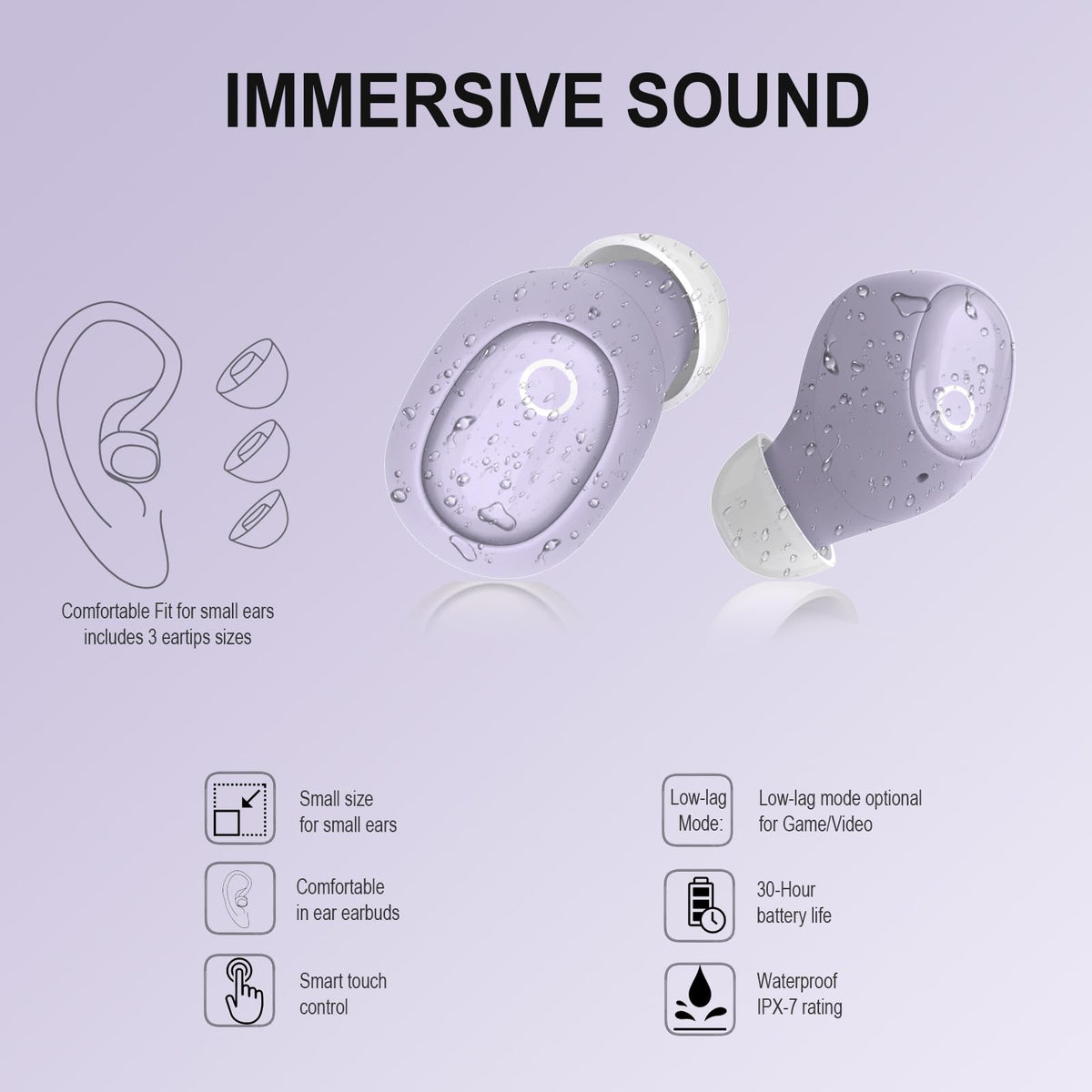 Eleror dual-microphone earbuds enable crystal-clear calls on the go.